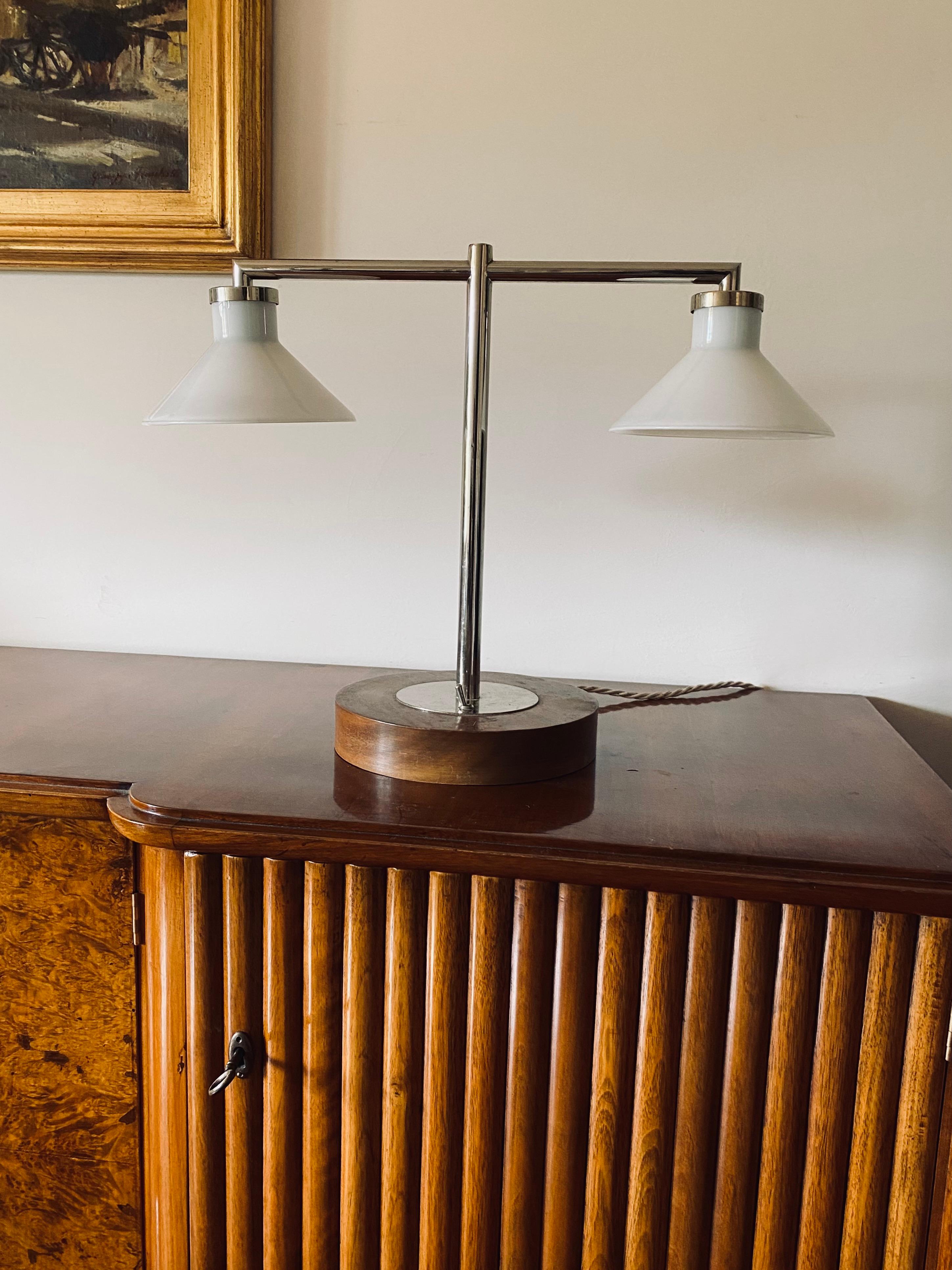 Mid-20th Century Bauhaus table lamp, Europe 1950s For Sale