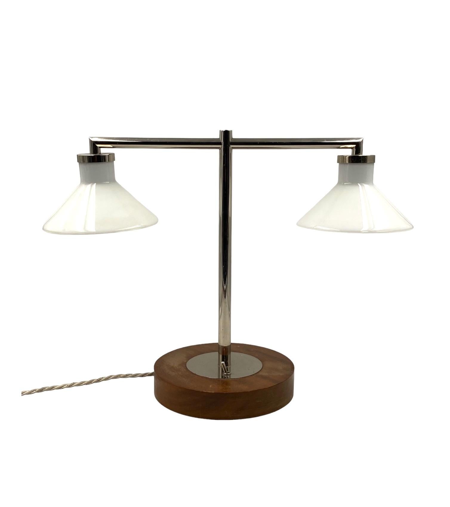 Bauhaus table lamp, Europe 1950s For Sale 1