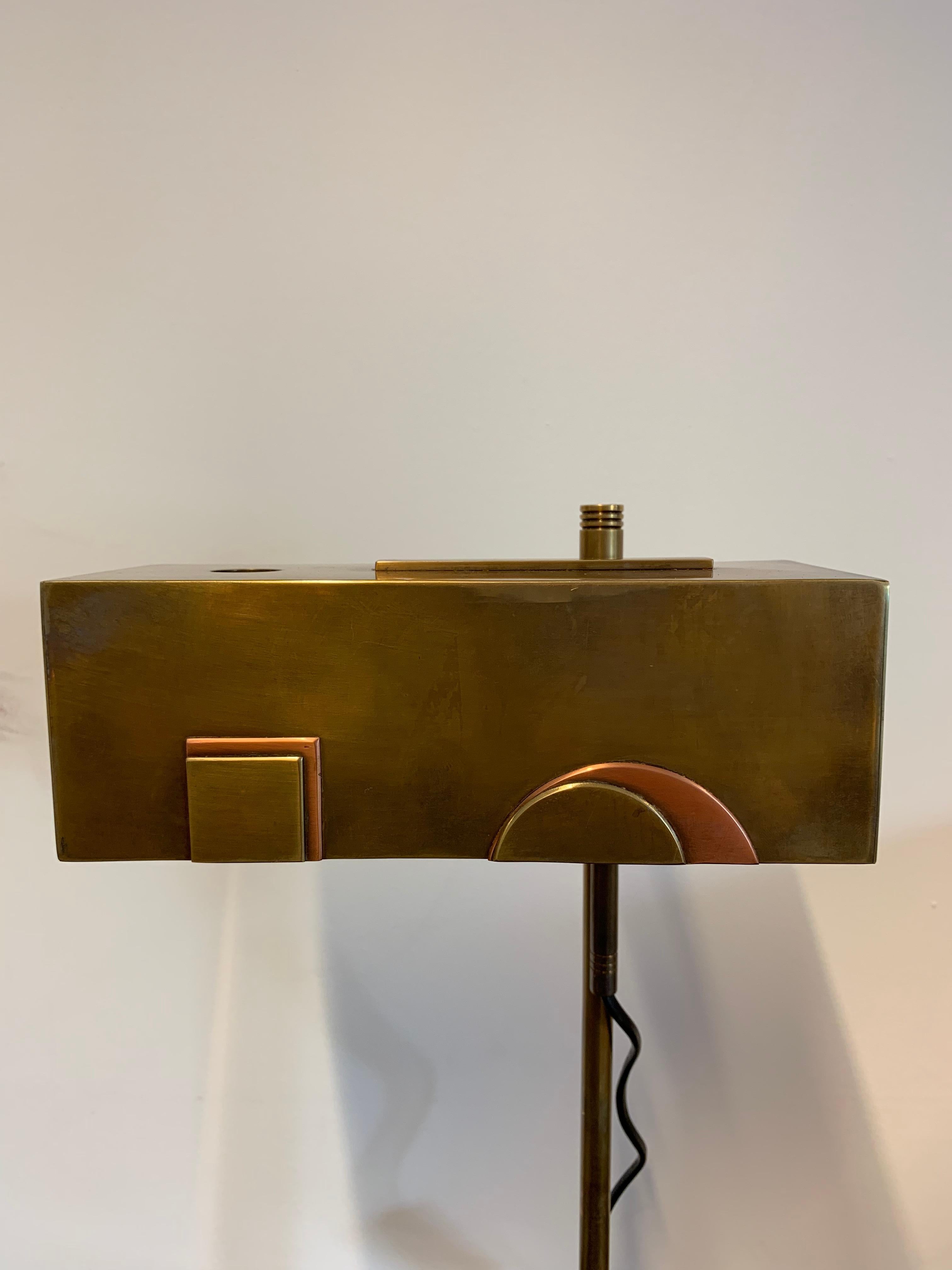 Early 20th Century Brass Bauhaus table lamp, Made in Germany, 20's 30's