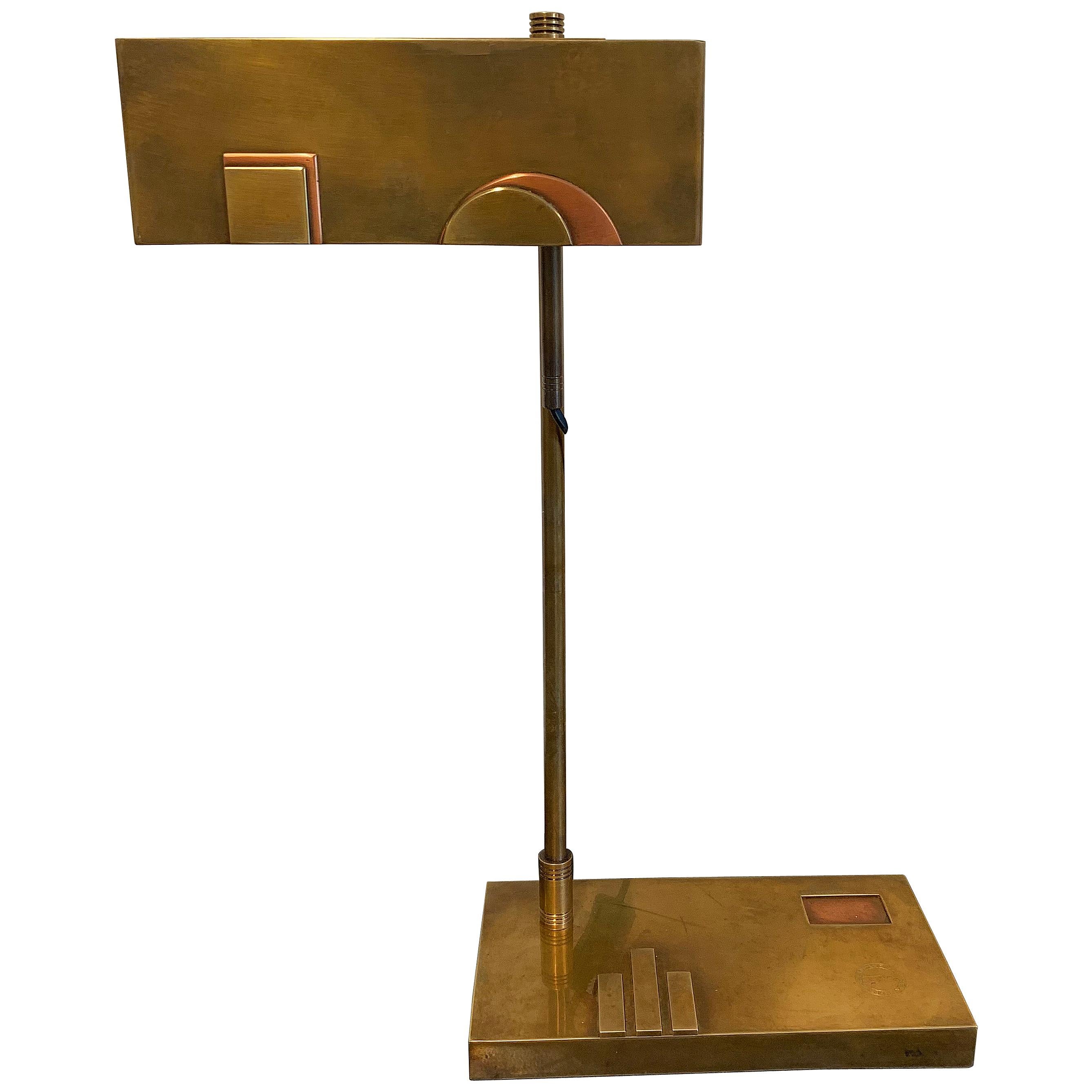 Brass Bauhaus table lamp, Made in Germany, 20's 30's