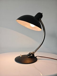 Bauhaus Table Lamp in black wrought iron and steel, Germany 1930s