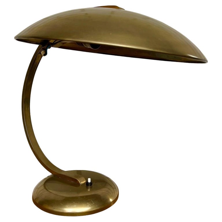Bauhaus Table Lamp in Brass by Egon Hillebrand For Sale at 1stDibs