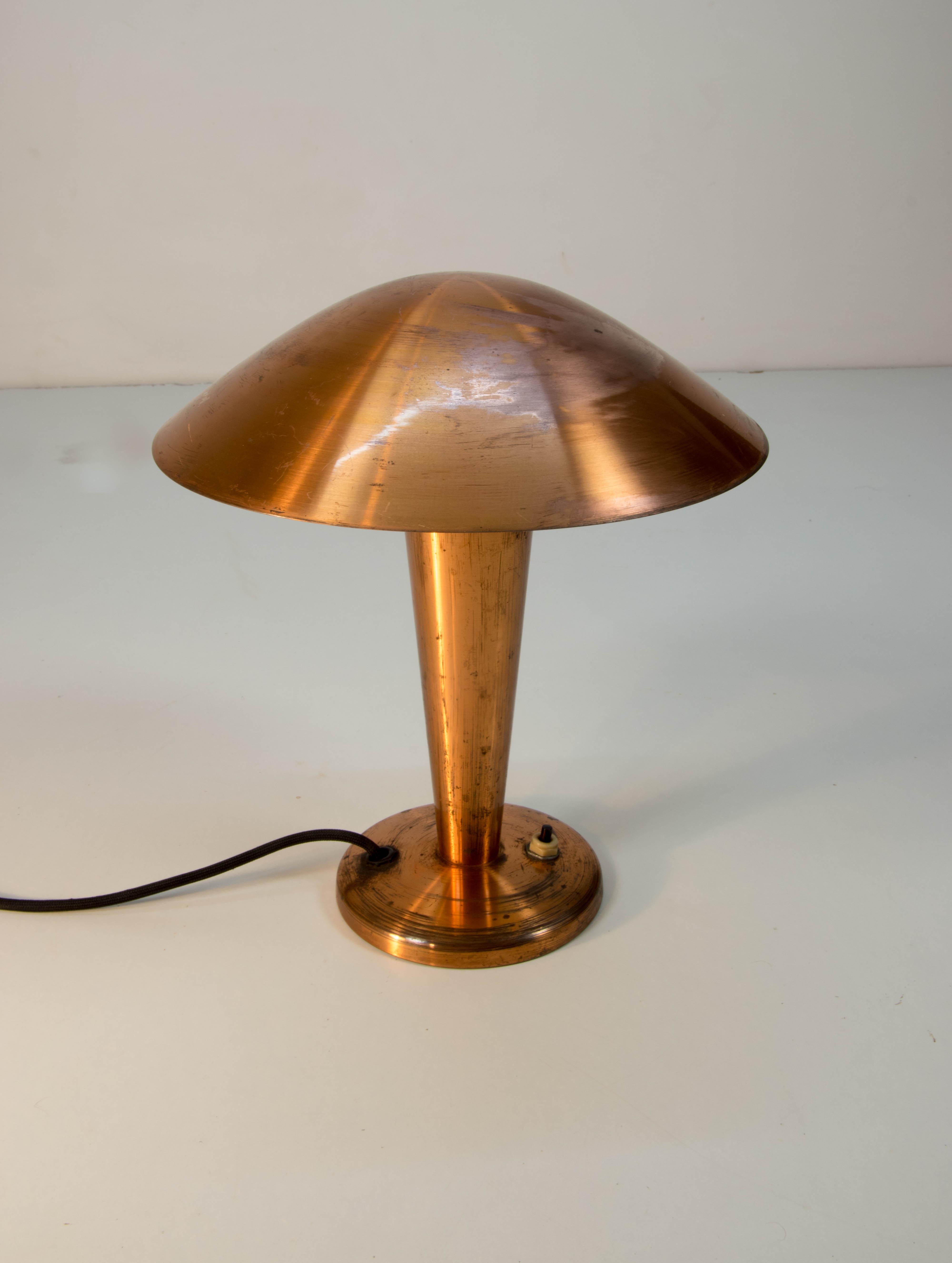 Czech Bauhaus Table Lamp with Flexible Shade, 1930s