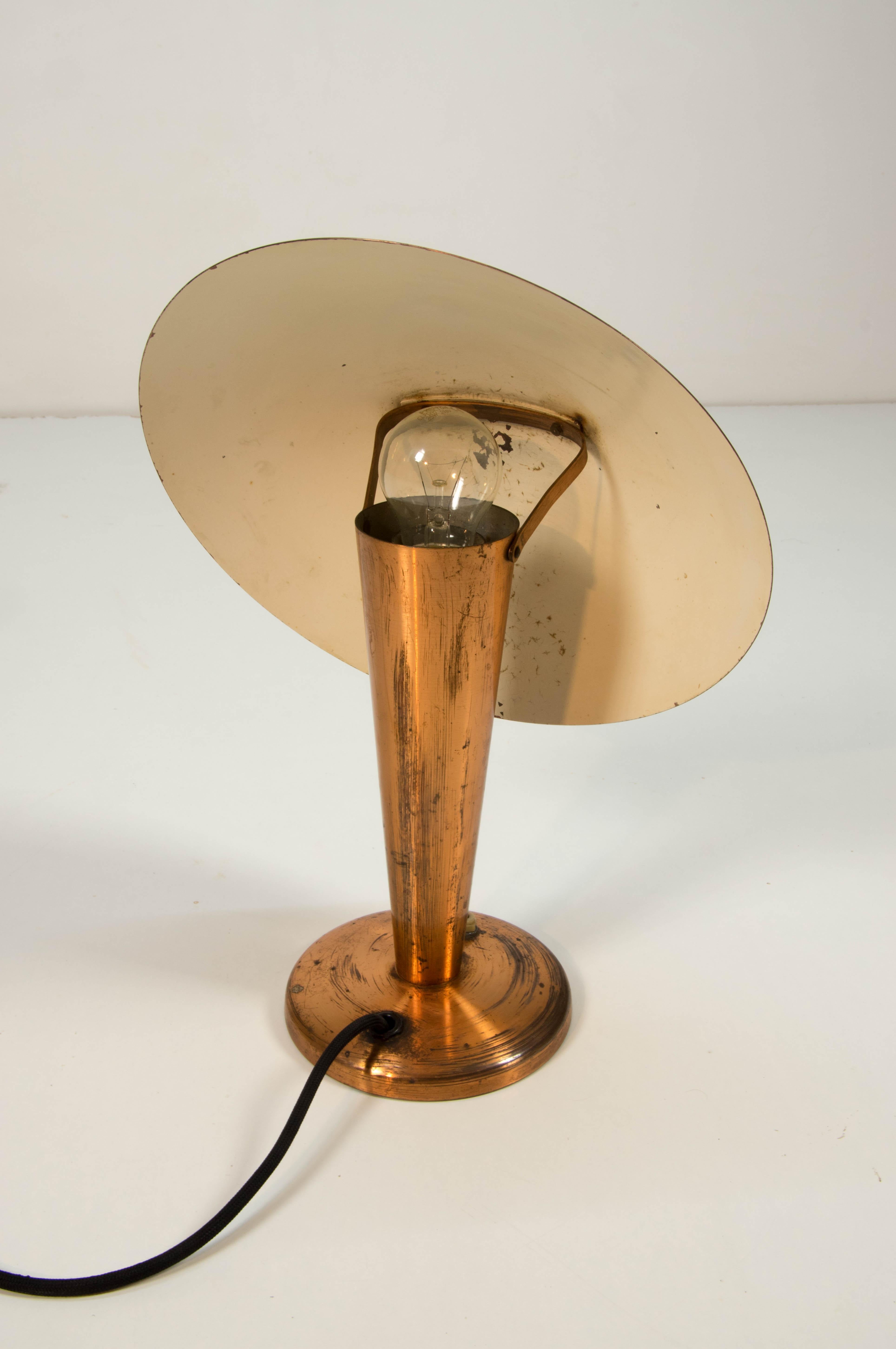 Bauhaus Table Lamp with Flexible Shade, 1930s In Good Condition In Praha, CZ