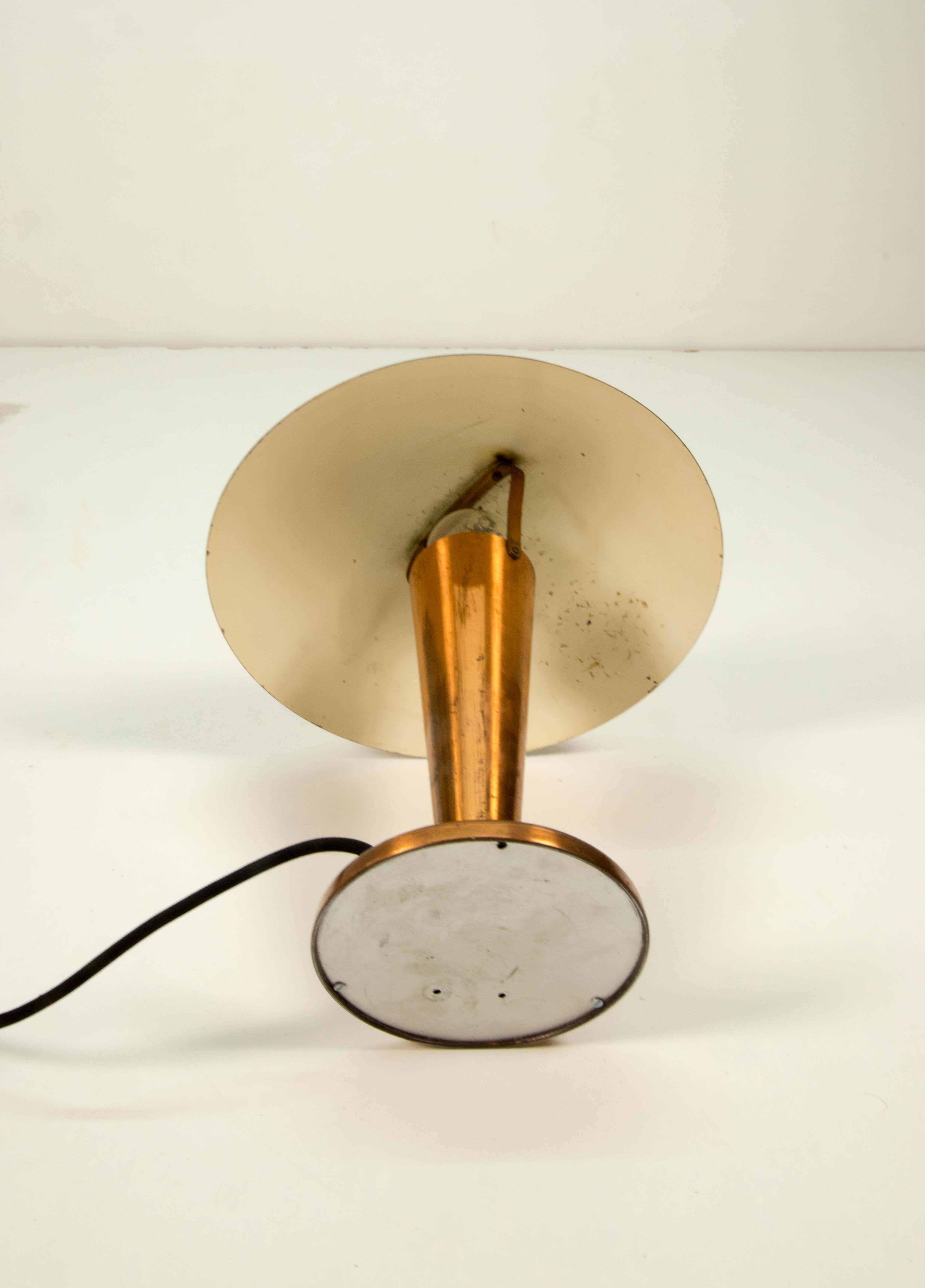Metal Bauhaus Table Lamp with Flexible Shade, 1930s