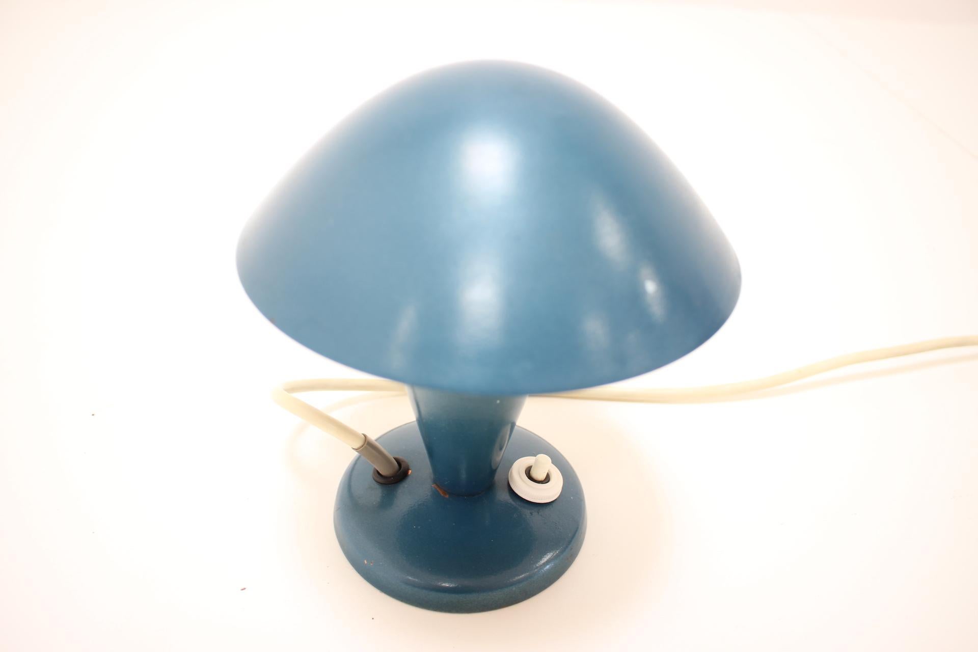 Métal Lampe de bureau Bauhaus avec abat-jour souple, années 1930 en vente