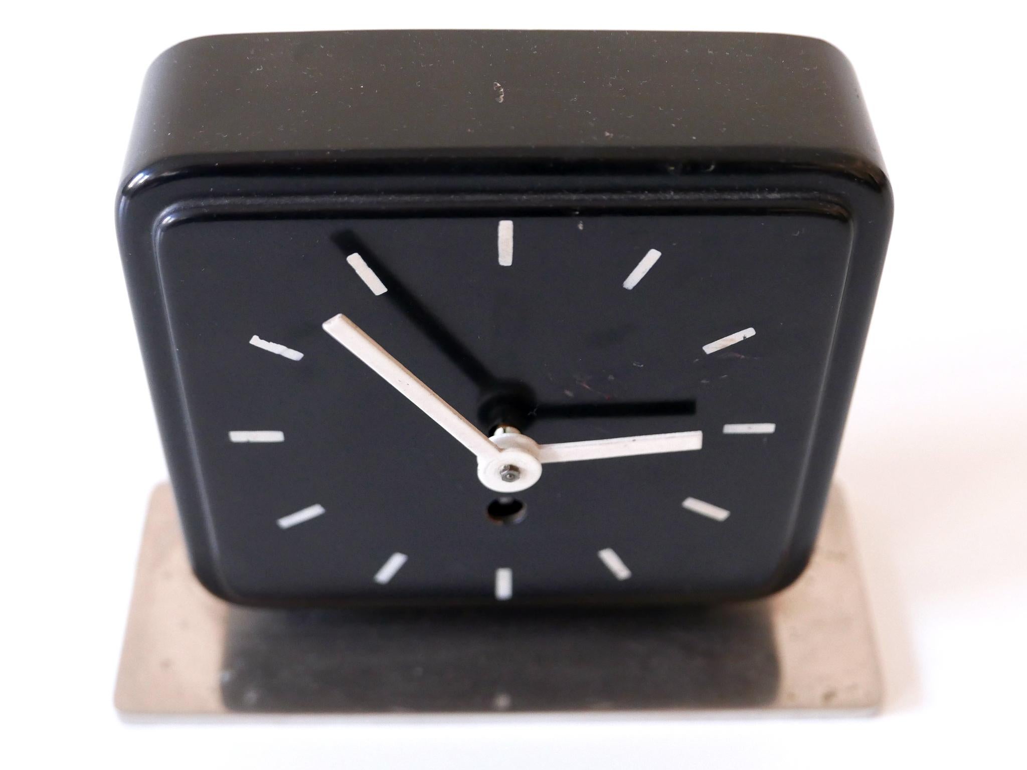 Bauhaus Table or Desk Clock by Marianne Brandt for Ruppelwerk Gotha Germany 1932 For Sale 5