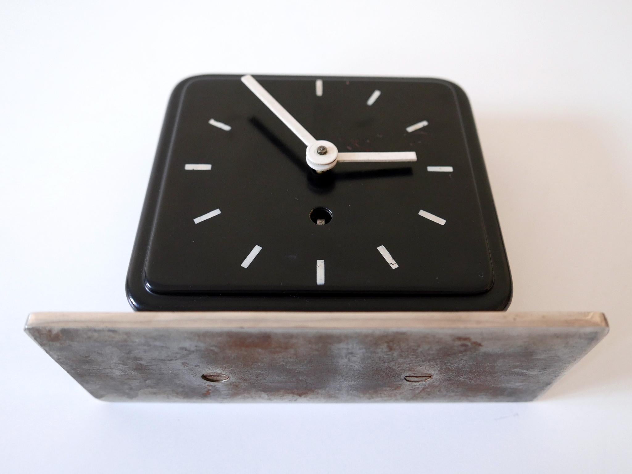 Bauhaus Table or Desk Clock by Marianne Brandt for Ruppelwerk Gotha Germany 1932 For Sale 6