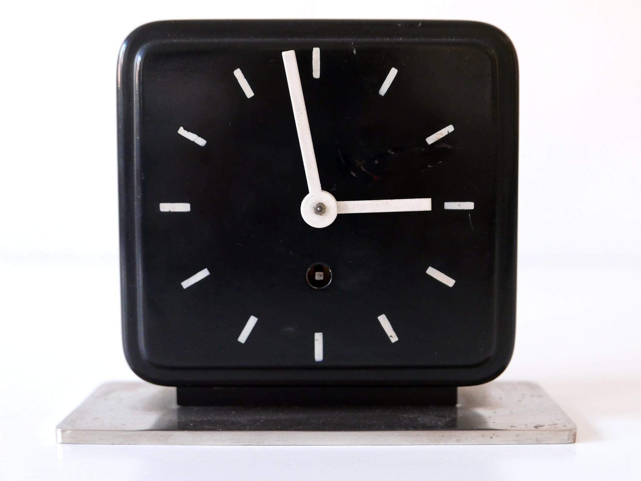 Mid-20th Century Bauhaus Table or Desk Clock by Marianne Brandt for Ruppelwerk Gotha Germany 1932 For Sale