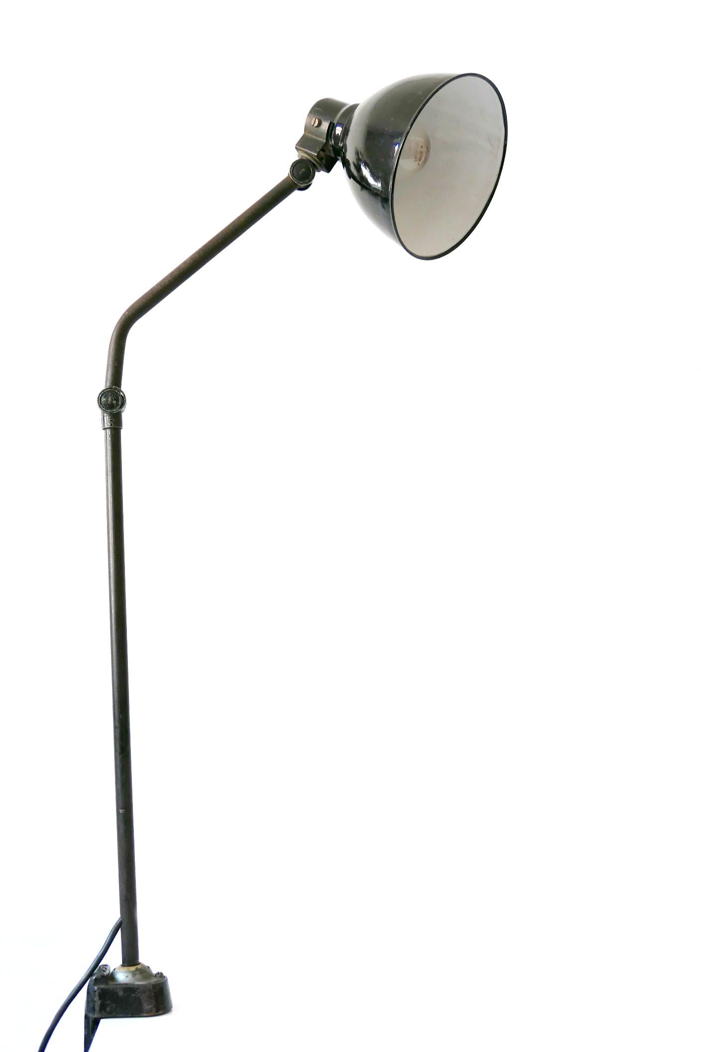 Early 20th Century Bauhaus Task Lamp or Clamp Table Light by Peter Behrens for AEG 1920s, Germany