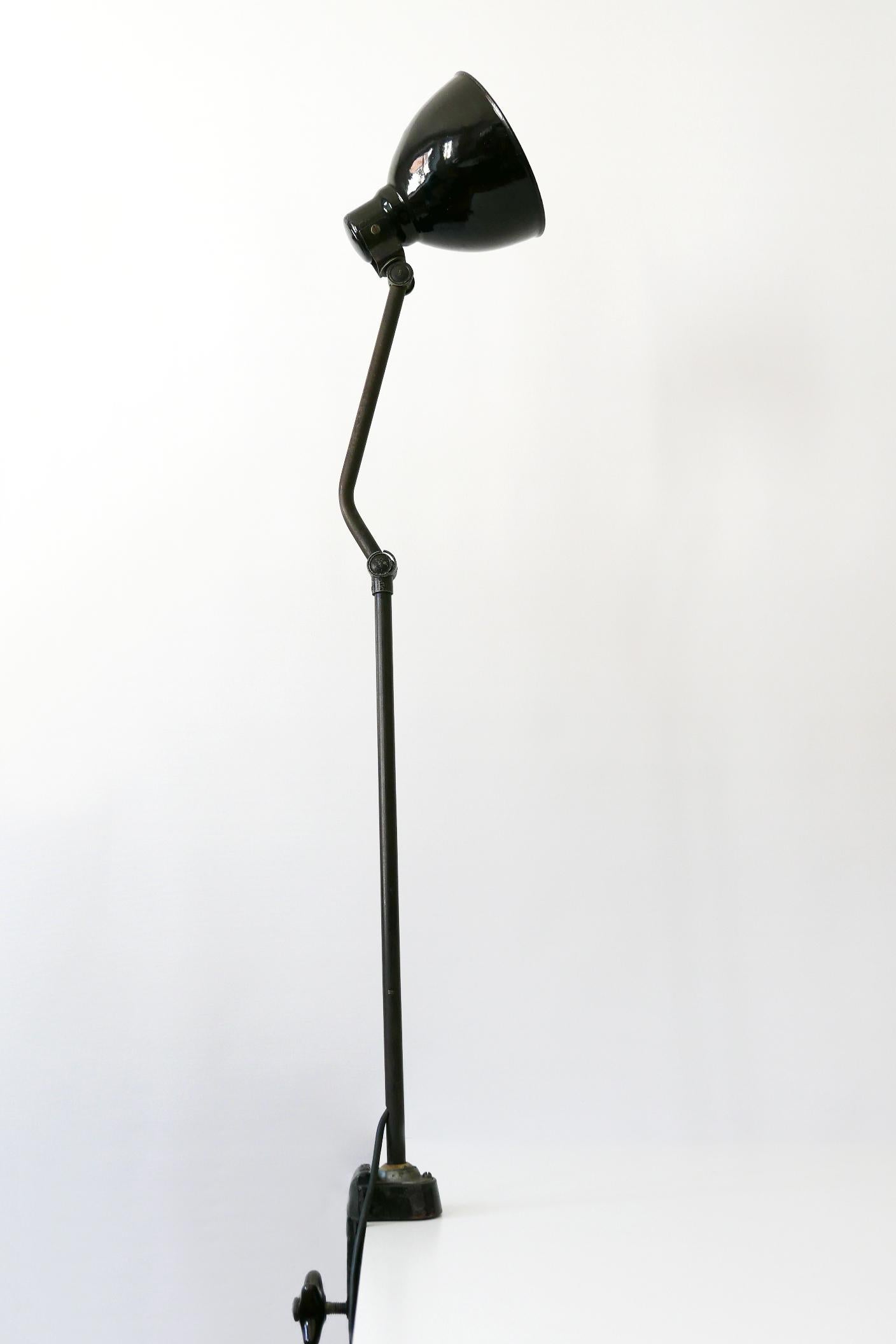 Metal Bauhaus Task Lamp or Clamp Table Light by Peter Behrens for AEG 1920s, Germany