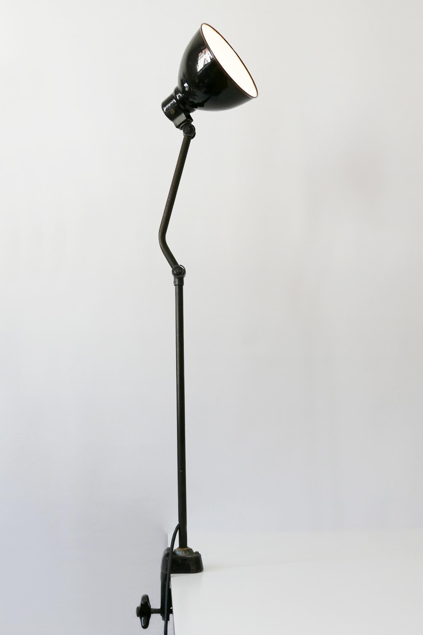 Bauhaus Task Lamp or Clamp Table Light by Peter Behrens for AEG 1920s, Germany 1