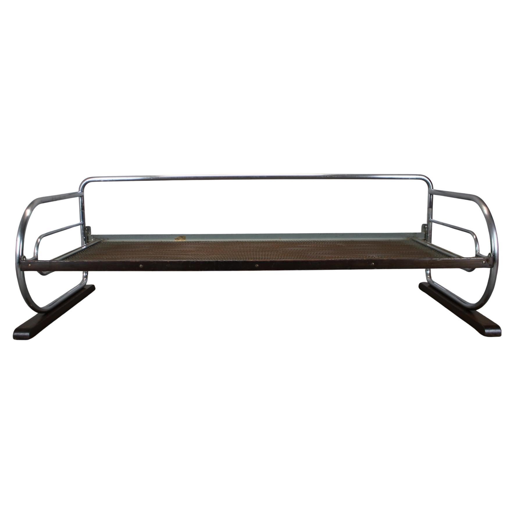 Bauhaus Three-Seater Tubular Sofa by Slezák, Czechoslovakia, 1930s For Sale