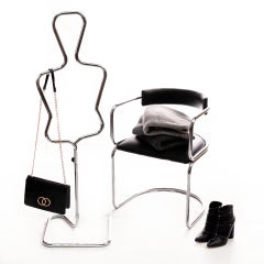 Bauhaus Tubular Armchair, Marcel Breuer Style, Chrome Metal, Leather, 1960s