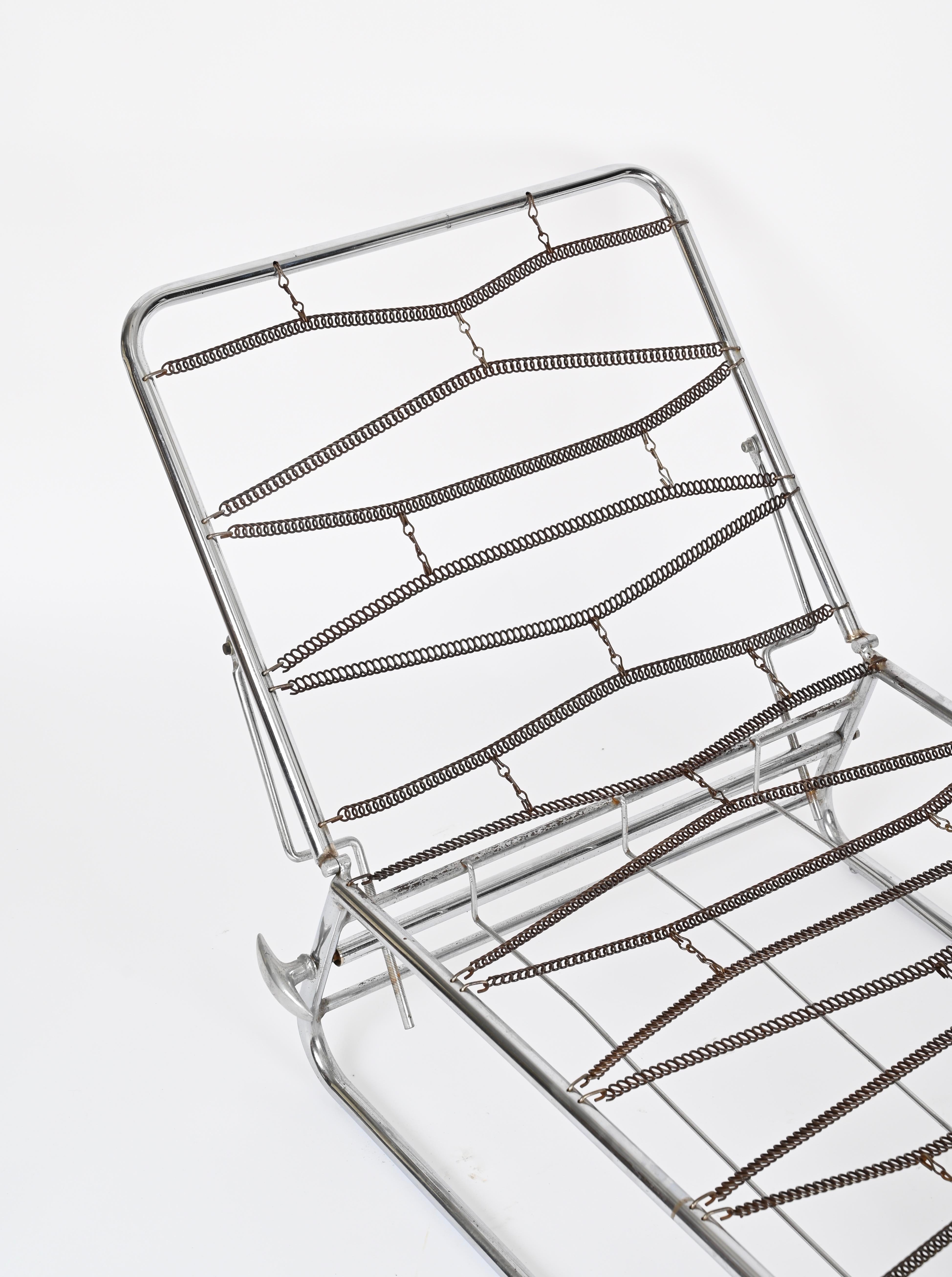 Sillón cama regulable Bauhaus de tubo de cromo y nogal, Marcel Breuer, años 40 en venta 7