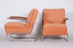 Bauhaus Tubular Chrome Armchairs by Mücke Melder, Original Condition, 1930s