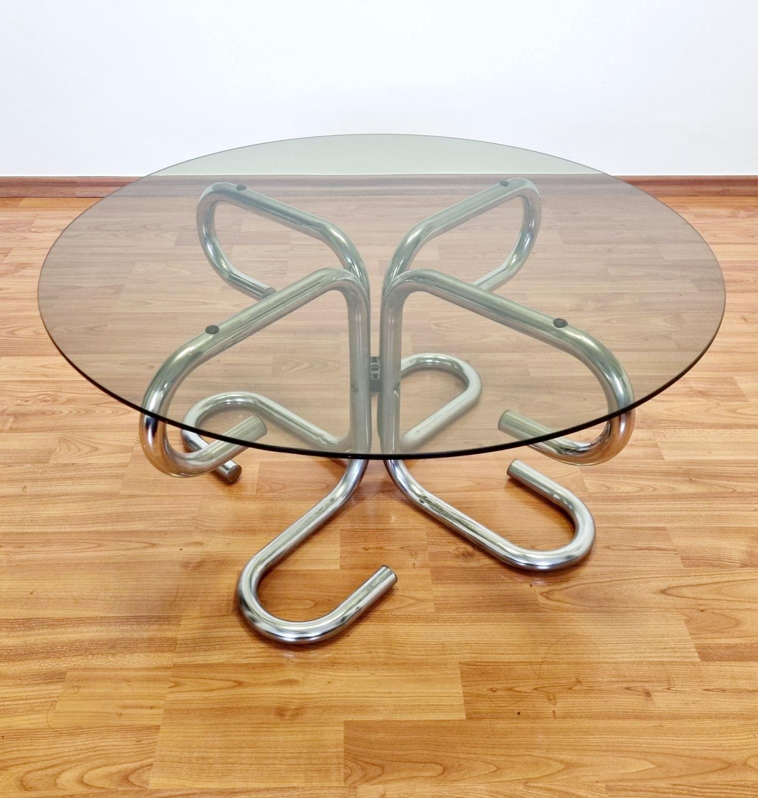 Italian Bauhaus Tubular Coffee Table Attributed to Giotto Stoppino, Italy 60s