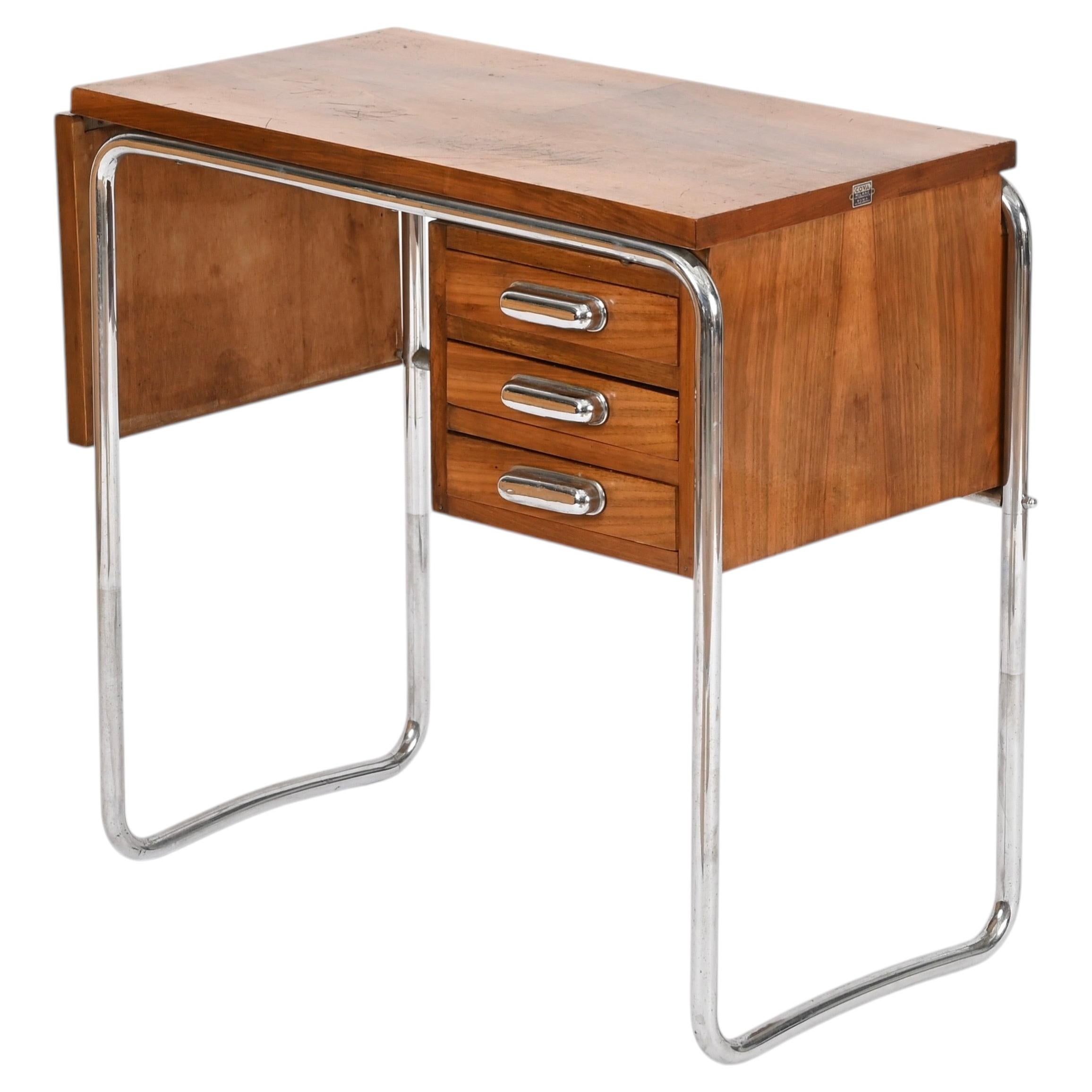 What is a desk with shelves called?