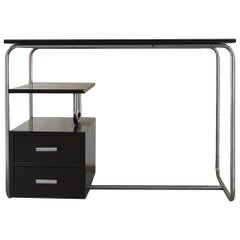 Bauhaus Tubular Steel and Wood Desk, Germany, 1930s