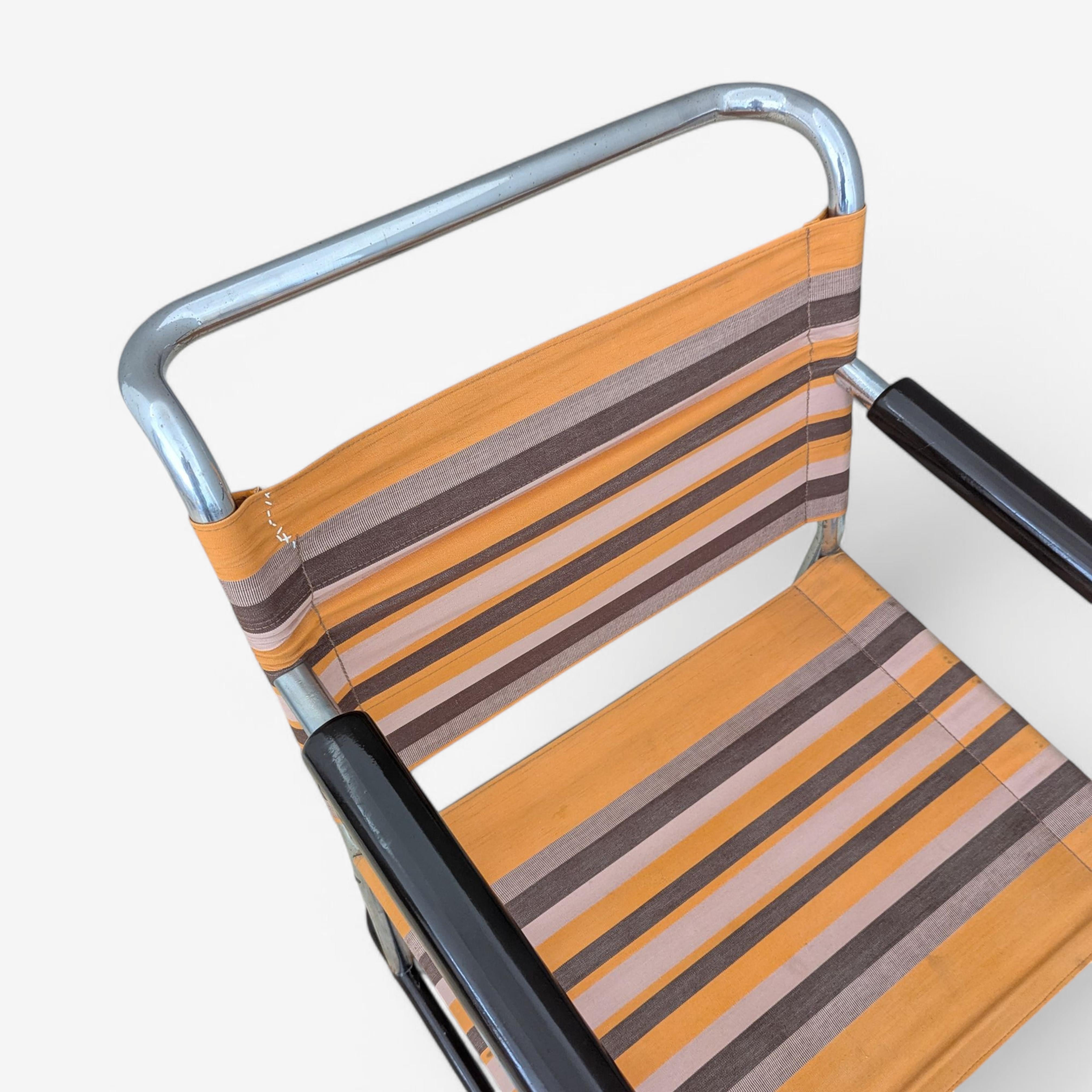 Bauhaus-Sessel aus Stahlrohr von F. Langer für SAB, 1930er Jahre im Angebot 6