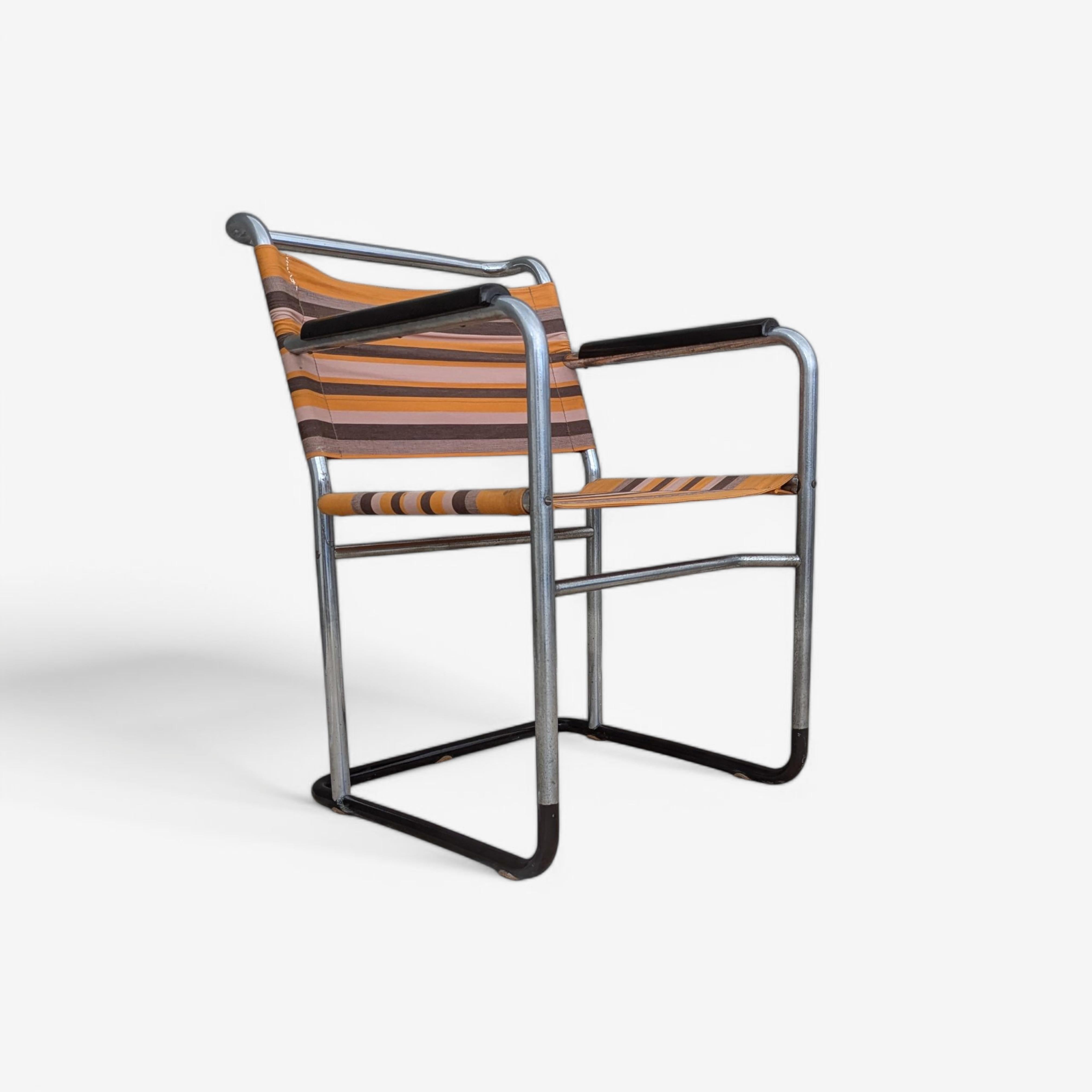 Bauhaus-Sessel aus Stahlrohr von F. Langer für SAB, 1930er Jahre im Angebot 1