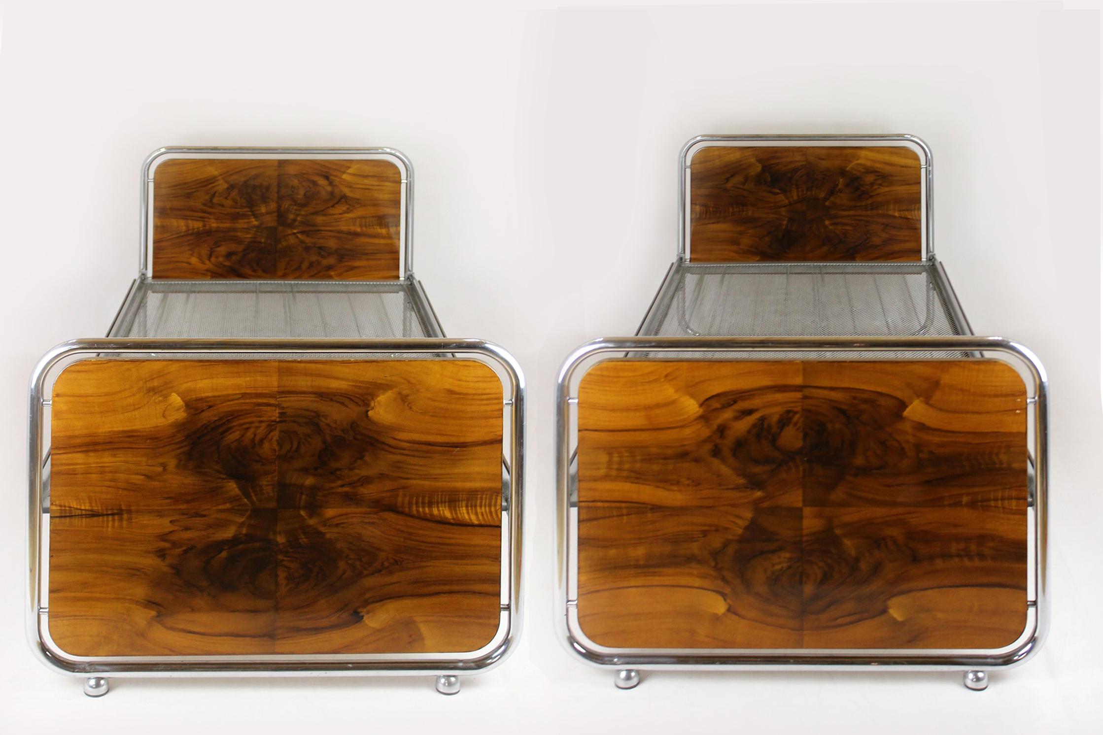 Bauhaus Tubular Steel Beds, 1940s, Set of 2 For Sale 6