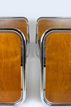 Bauhaus Tubular Steel Beds, 1940s, Set of 2