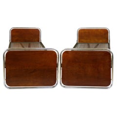 Bauhaus Tubular Steel Beds, 1940s, Set of 2