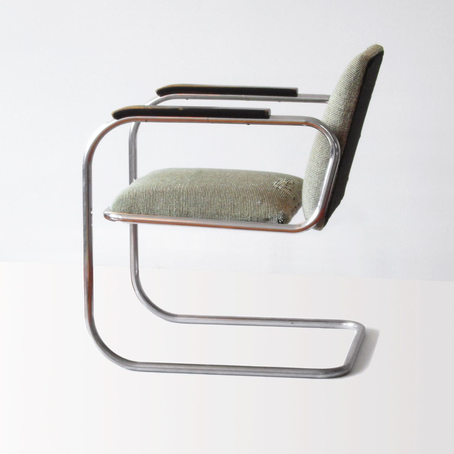 Allemand Paire de chaises en porte-à-faux en acier tubulaire Bauhaus, Mauser Werke, Allemagne, vers 1932 en vente