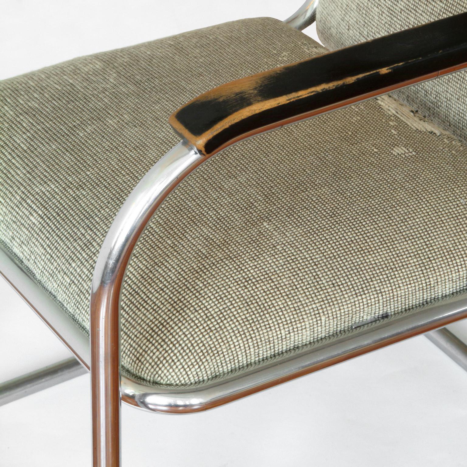 Milieu du XXe siècle Paire de chaises en porte-à-faux en acier tubulaire Bauhaus, Mauser Werke, Allemagne, vers 1932 en vente