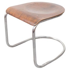 Bauhaus Tubular Steel Cantilever Stool by Vichr