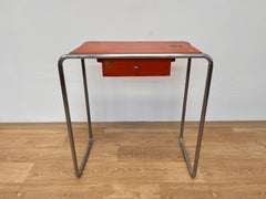 Bauhaus-Tisch aus Stahlrohr und Chrom, Modell R12 von Robert Slezak, 1930er Jahre