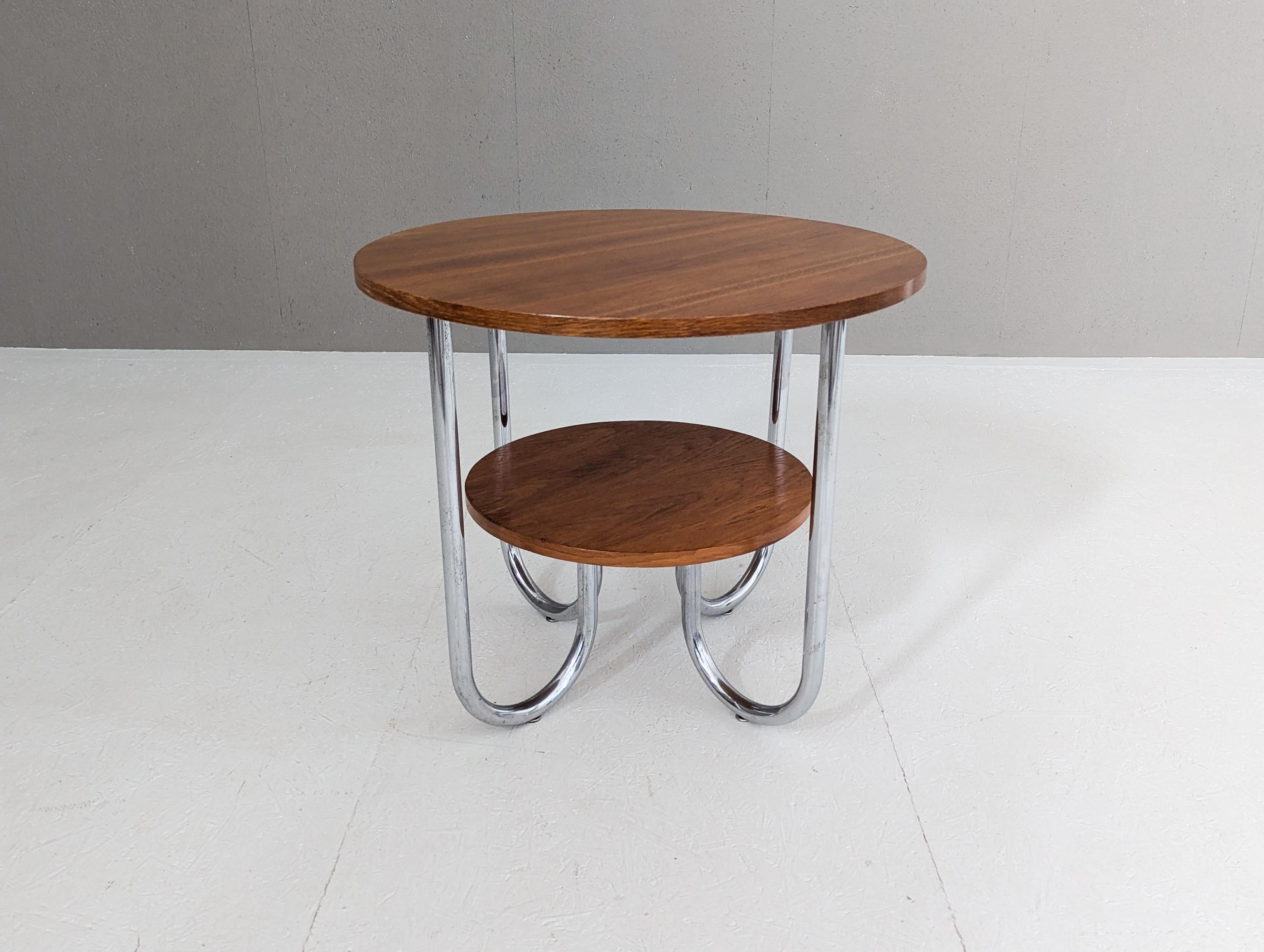 Table basse en acier tubulaire Bauhaus par Karel E. Ort pour Gottwald, années 1930 en vente 6