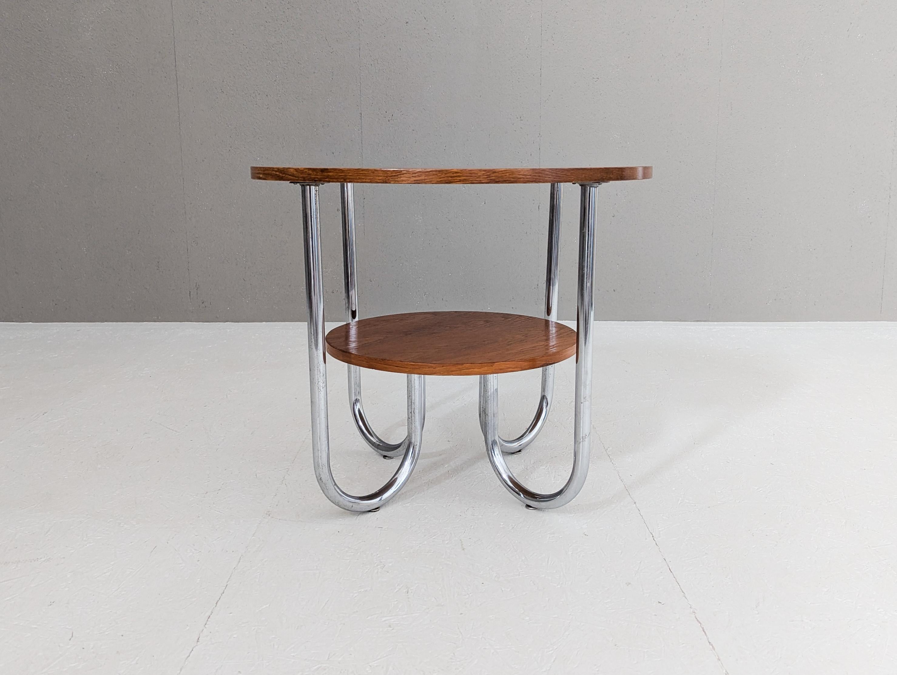 Table basse en acier tubulaire Bauhaus par Karel E. Ort pour Gottwald, années 1930 en vente 7