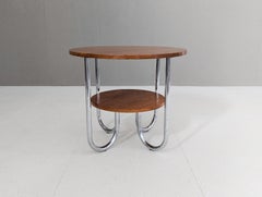 Bauhaus Tubular Steel Coffee Table by Karel E. Ort for Gottwald, 1930s