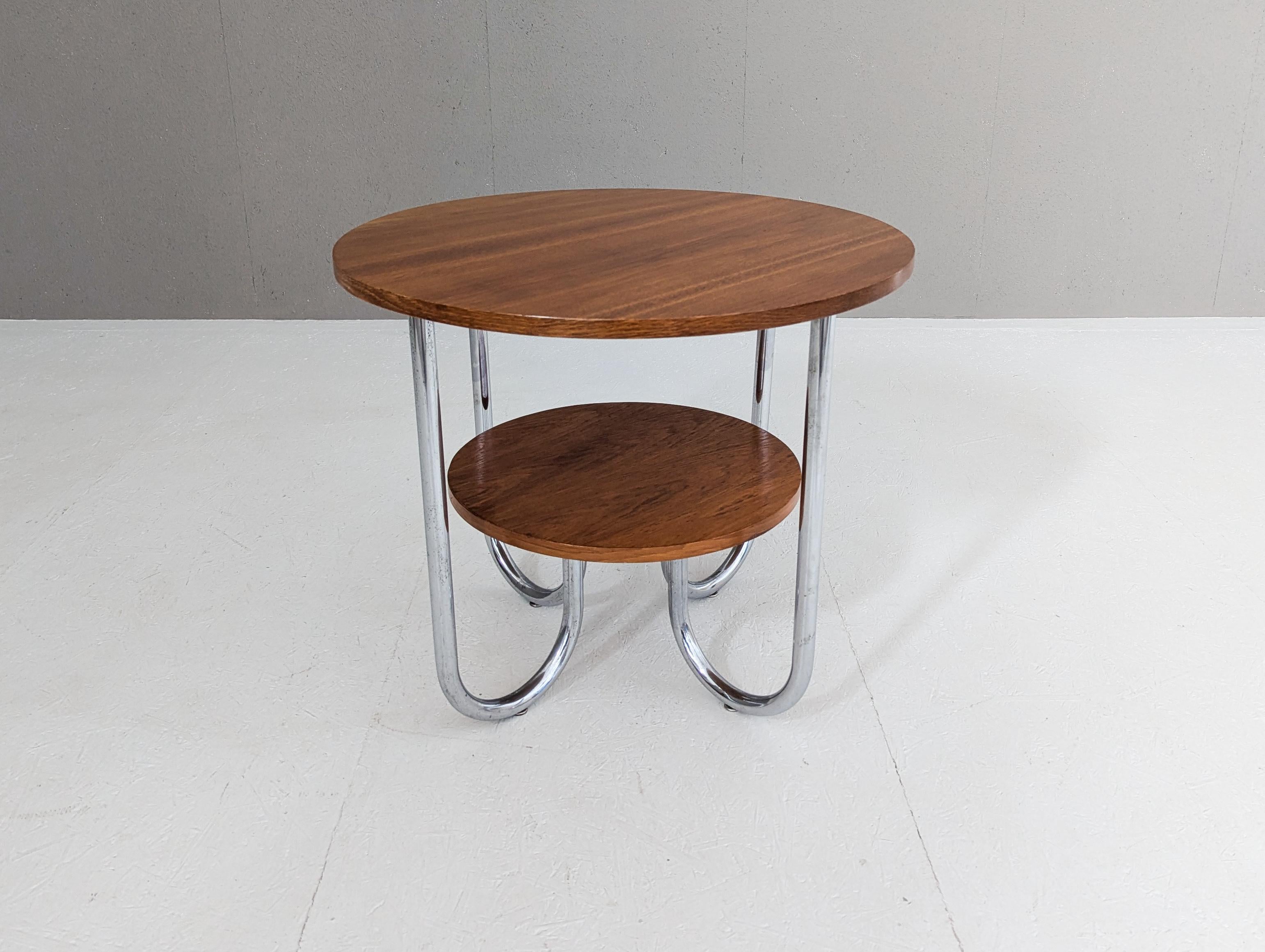 Table basse en acier tubulaire Bauhaus par Karel E. Ort pour Gottwald, années 1930 Bon état - En vente à PRAHA 5, CZ