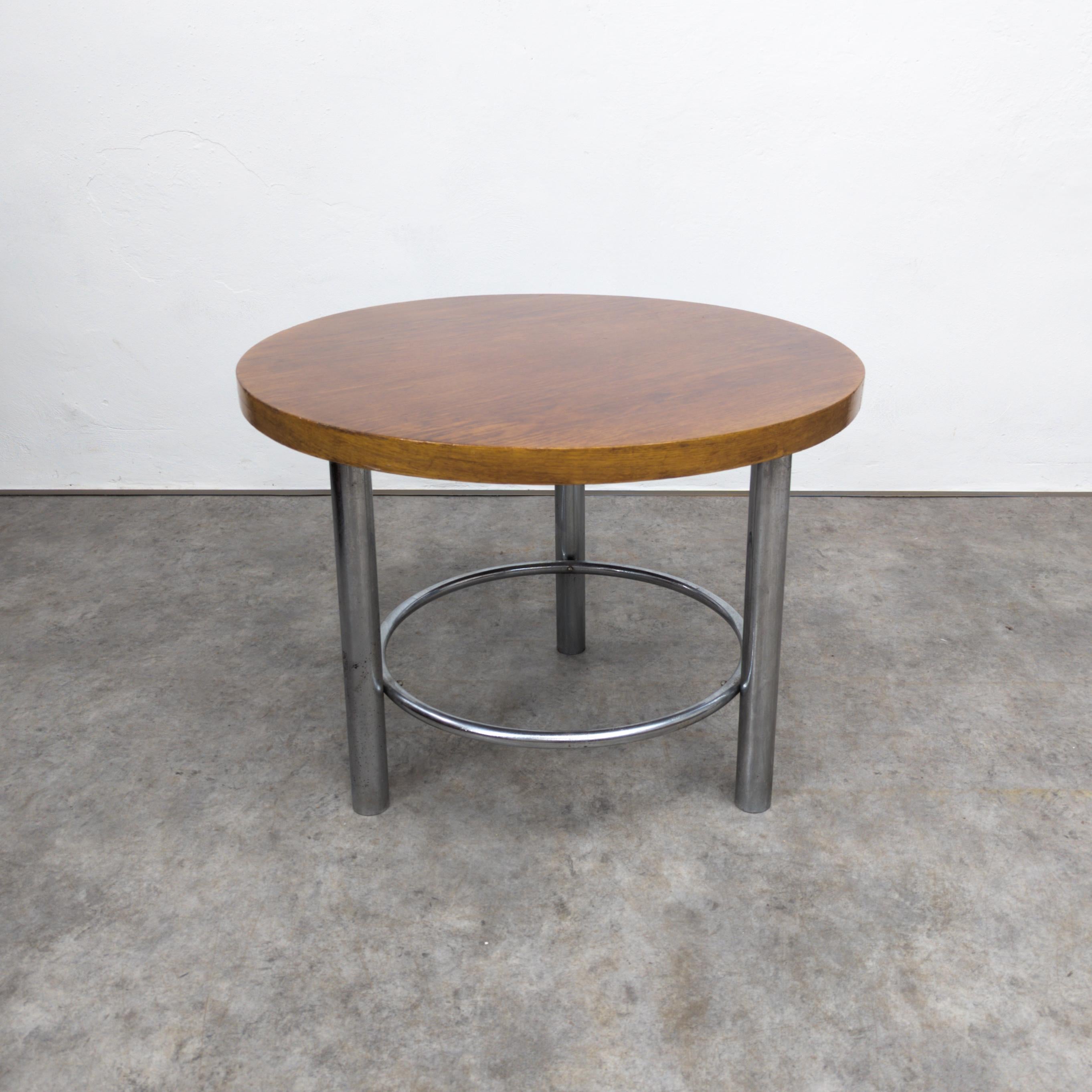Acciaio Tavolino in acciaio tubolare Bauhaus di Arnošt Beck per Mücke & Melder, anni '30 in vendita