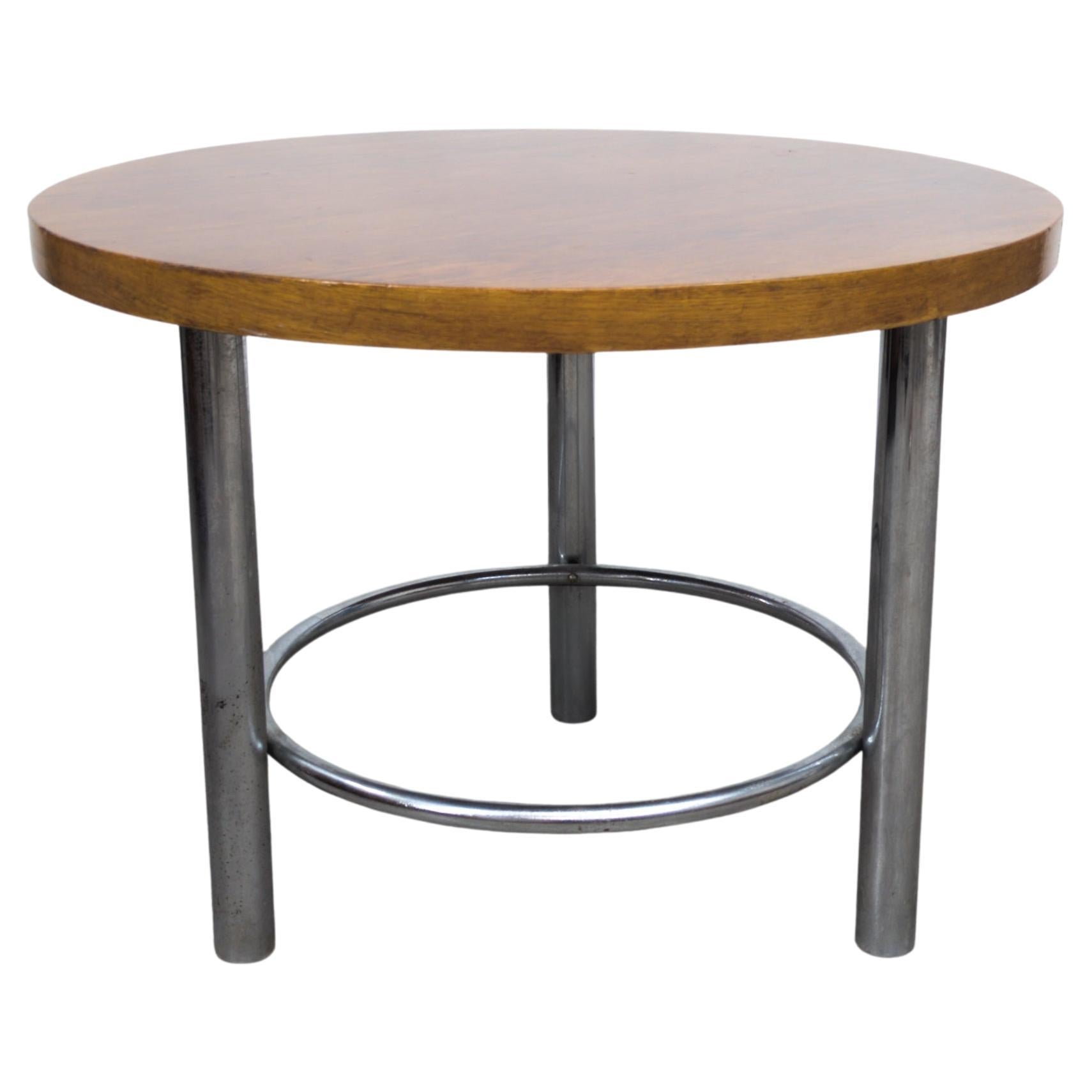 Bauhaus Couchtisch aus Stahlrohr von Arnošt Beck für Mücke Melder, 1930er Jahre