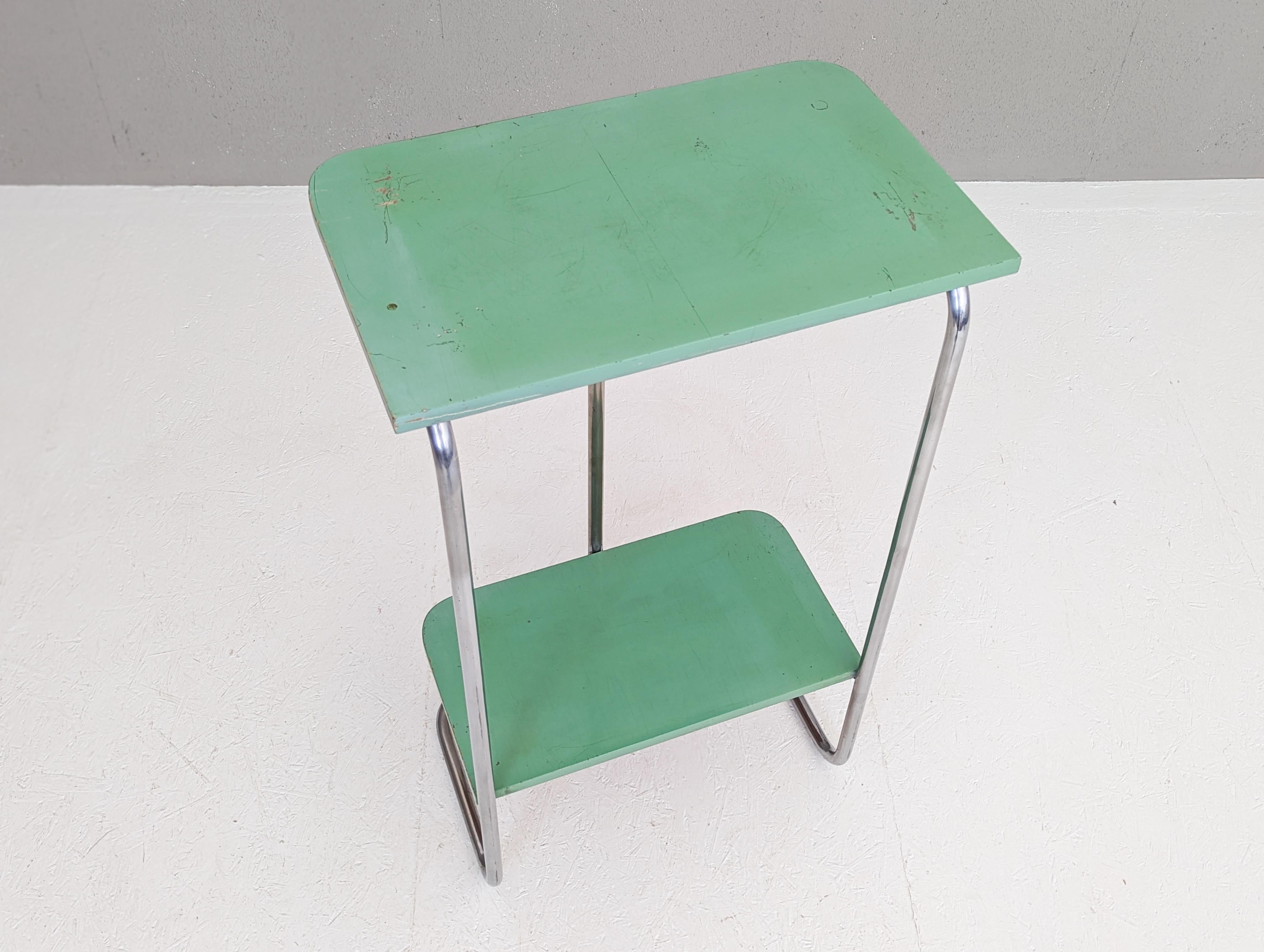 Bauhaus Tubular Steel Console Table by Robert Slezák, 1930s For Sale 6