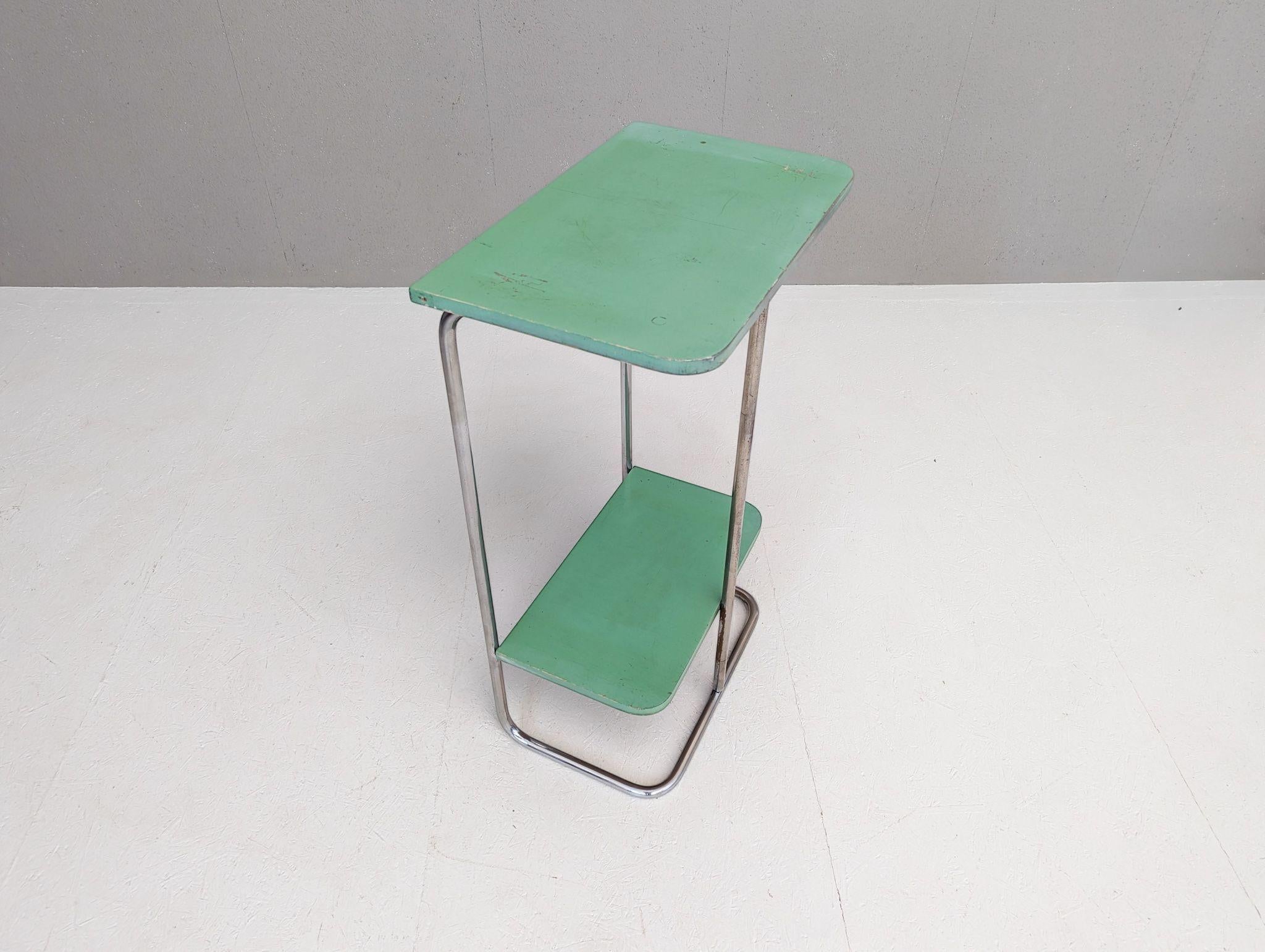 Bauhaus Tubular Steel Console Table by Robert Slezák, 1930s For Sale 1