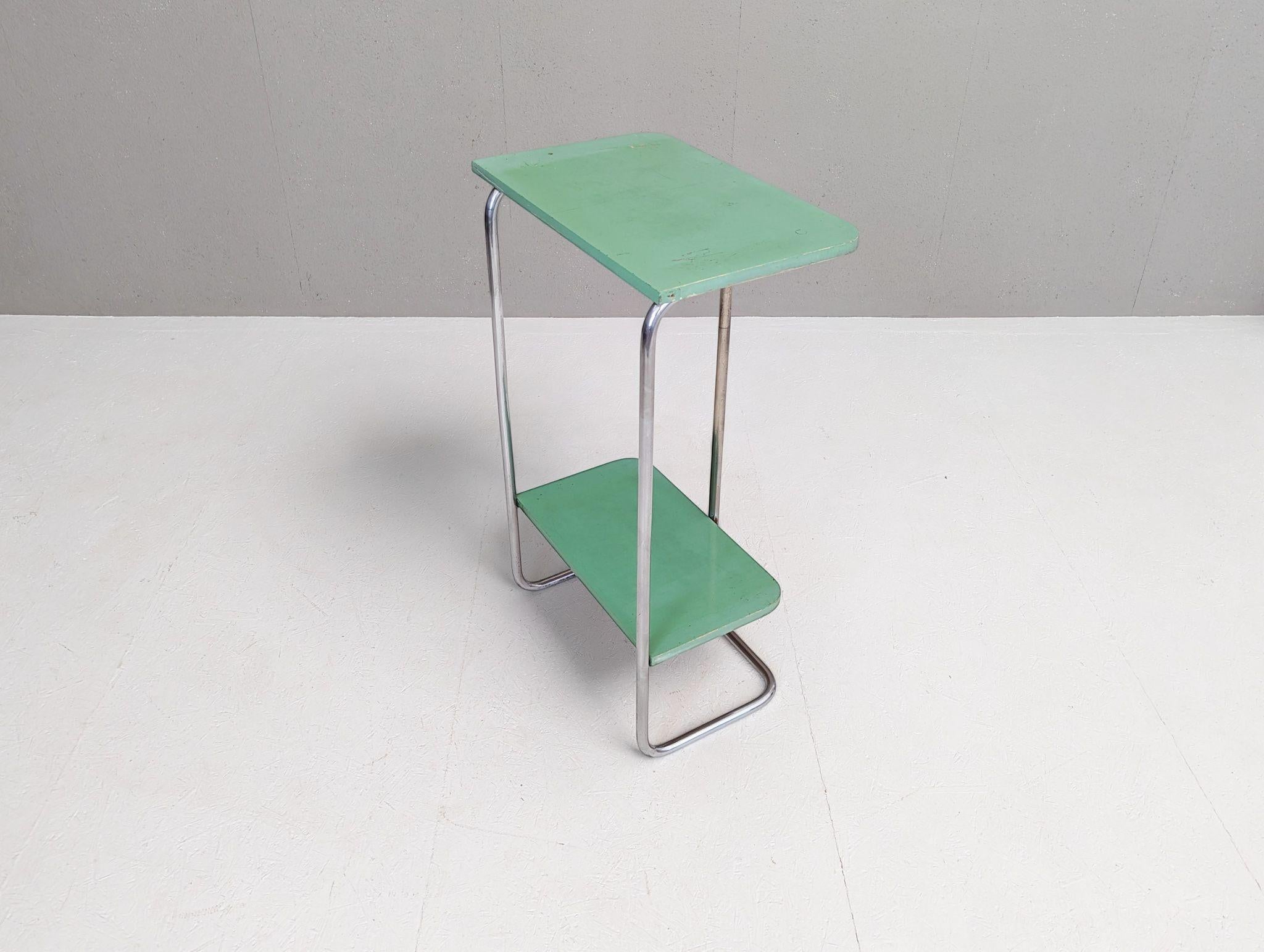 Bauhaus Tubular Steel Console Table by Robert Slezák, 1930s For Sale 2