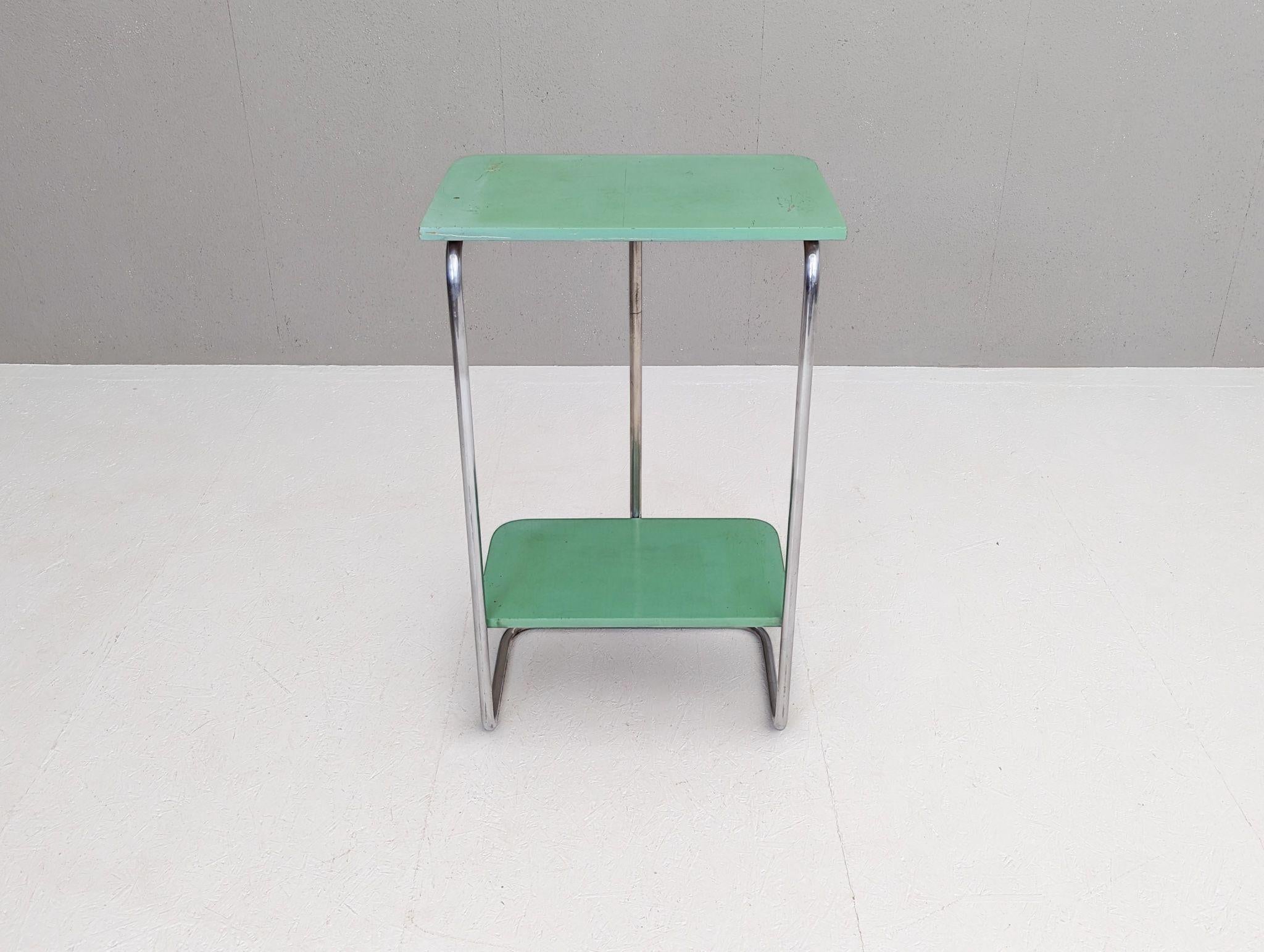 Bauhaus Tubular Steel Console Table by Robert Slezák, 1930s For Sale 3