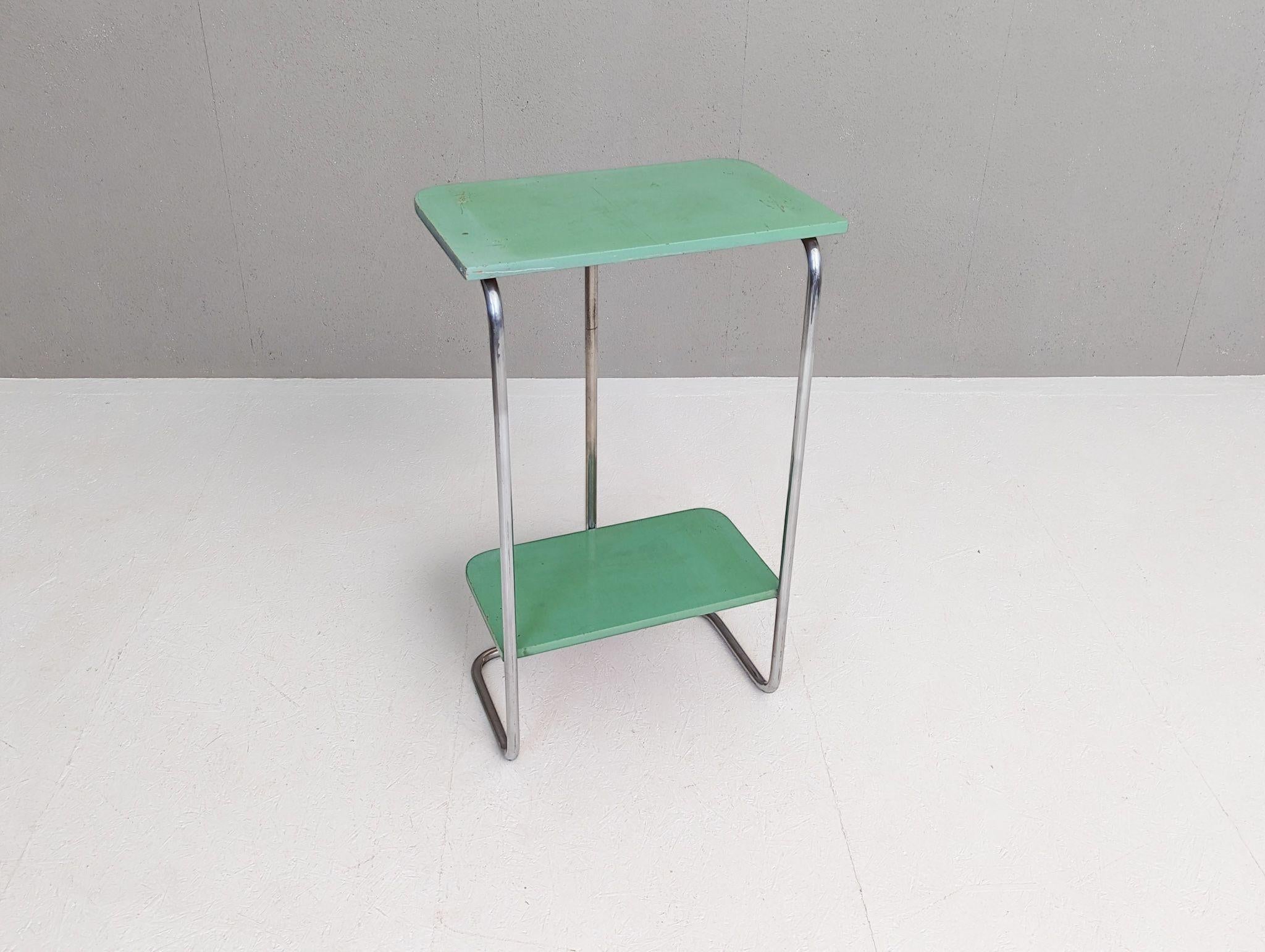 Bauhaus Tubular Steel Console Table by Robert Slezák, 1930s For Sale 4