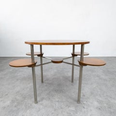 Bauhaus tubular steel games table by Jindřich Halabala