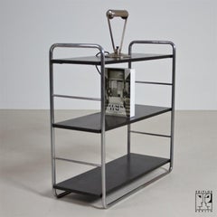 Bauhaus tubular steel shelf designed by Marcel Breuer