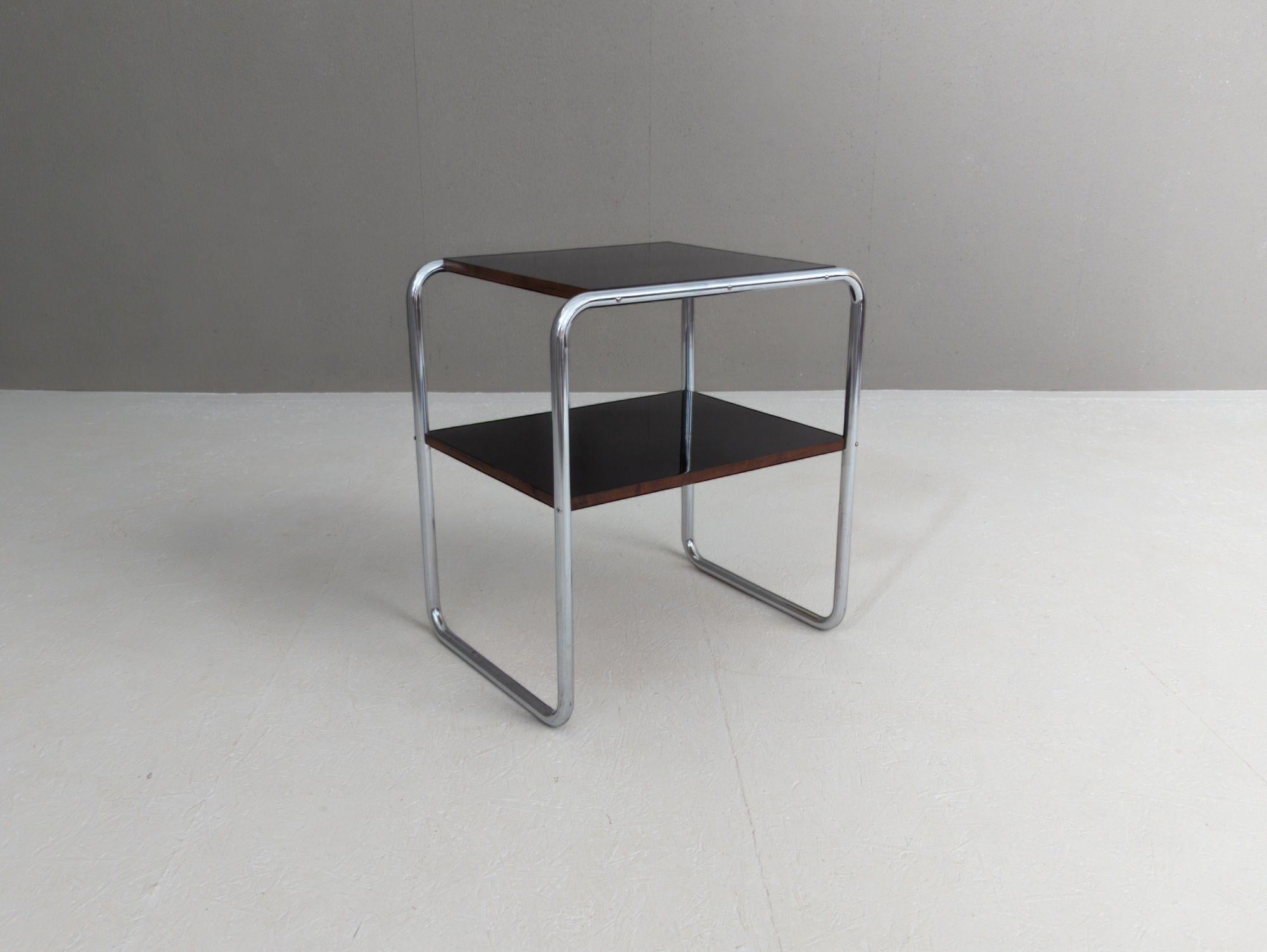 Tchèque Bauhaus Tubular Steel Side Table B 12 by Marcel Breuer, 1930s en vente