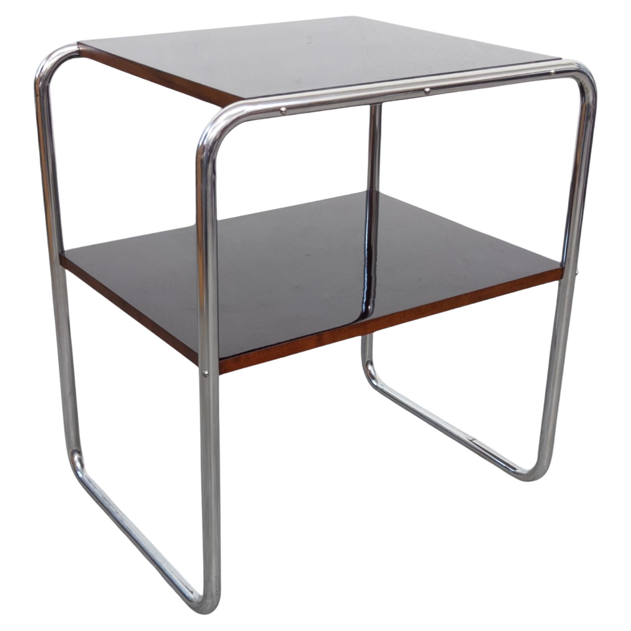 Bauhaus tubular steel side table B 12 by Marcel Breuer, 1930s