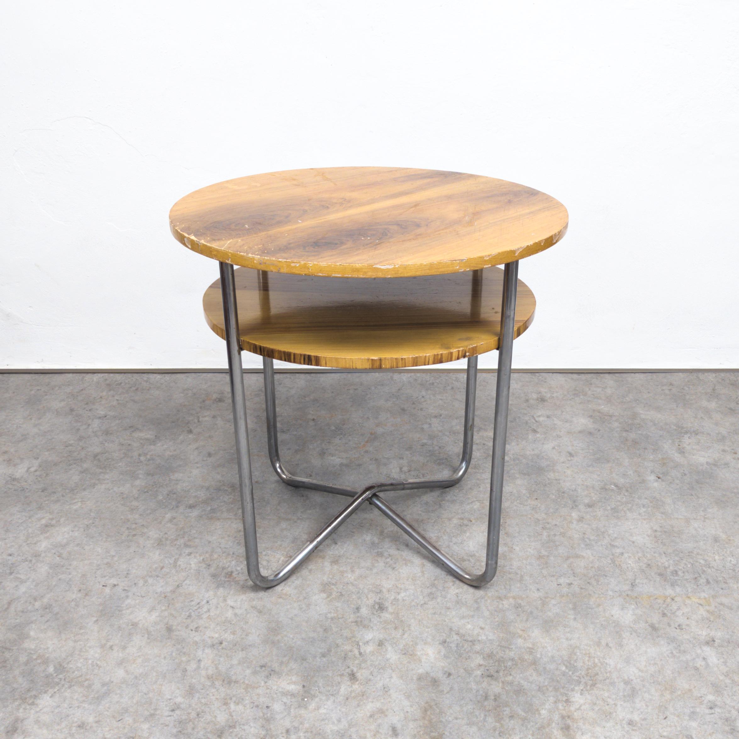 Bauhaus-Beistelltisch aus Stahlrohr von Hynek Gottwald, 1930er Jahre im Angebot 1