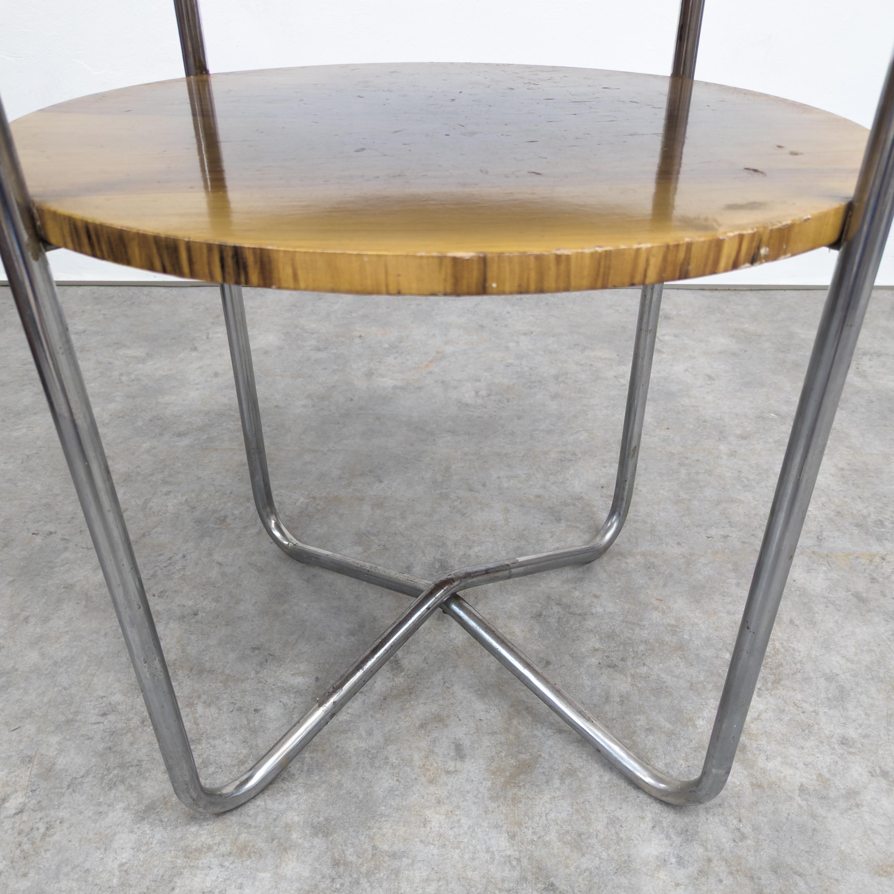 Bauhaus-Beistelltisch aus Stahlrohr von Hynek Gottwald, 1930er Jahre im Angebot 2
