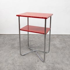 Bauhaus Tubular Steel Side Table by Karel Ort for Gottwald